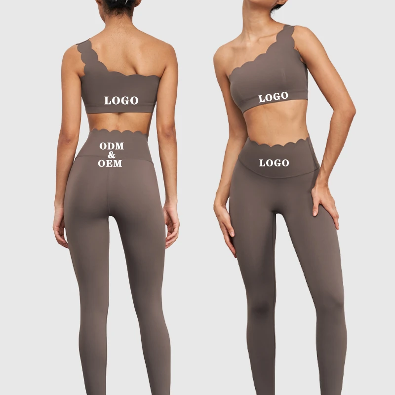 Hot Sales Solid 2-Piece Set Fit Sports Bra & High Waist Leggings Activewear Seamless Four-Way Stretch Breathable Yoga Gym Wear