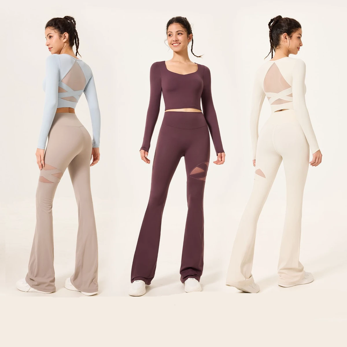 Naked Sports Long Sleeves With Chest Pads, Slim Fit Yoga Clothes, Shock-absorbing High-intensity Running and Fitness Tops Women