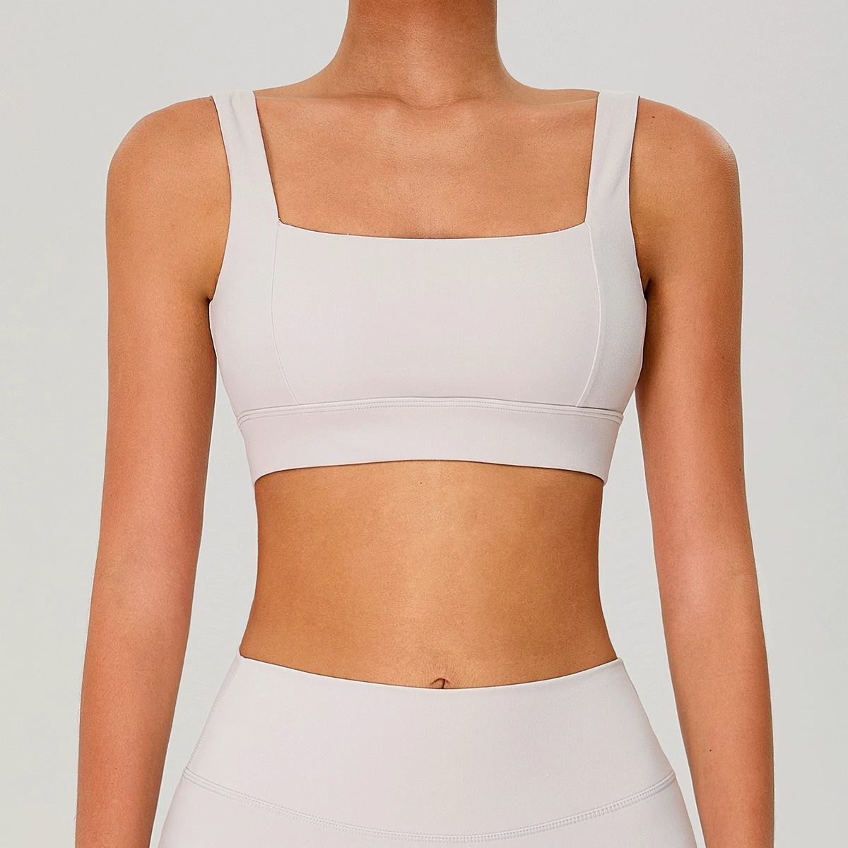 Gym Shockproof Square Neck Women Yoga Tops High Impact High Impact Sports Bras Backless
