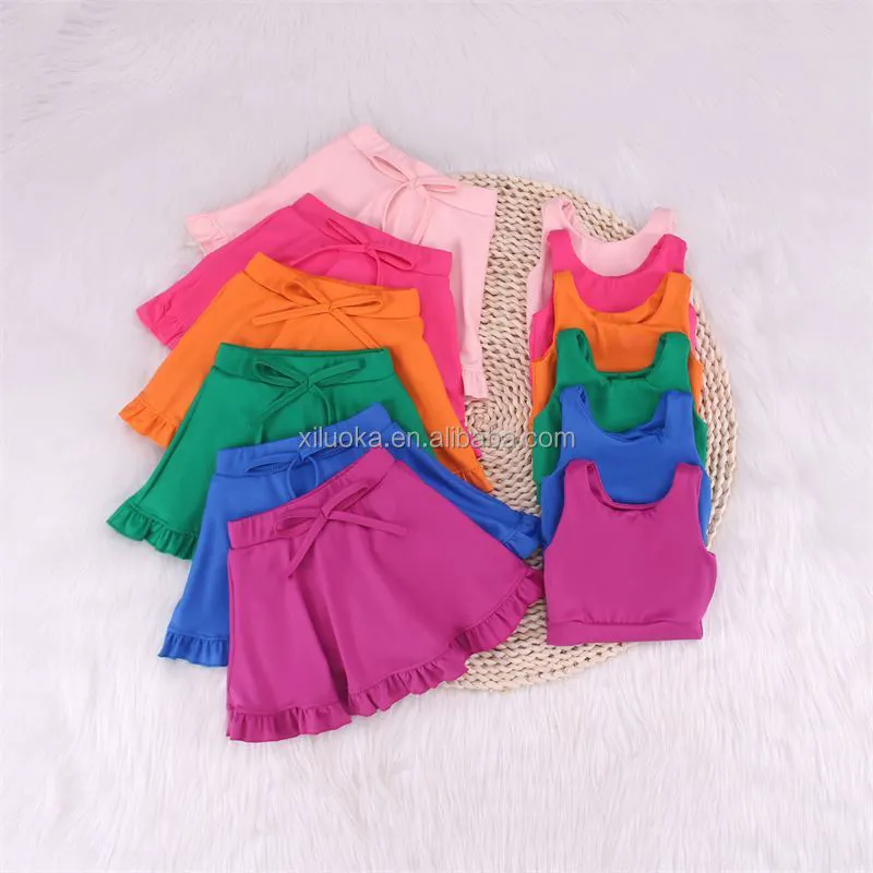 Children Athletic Wear Gym Fitness Activewear Crop Bra Kids Top