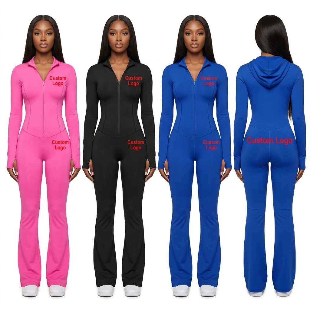 Custom Logo Two Piece Women's Activewear Suit Breathable Yoga Set Outfits Two Piece Flared Legging Yoga Suit Women
