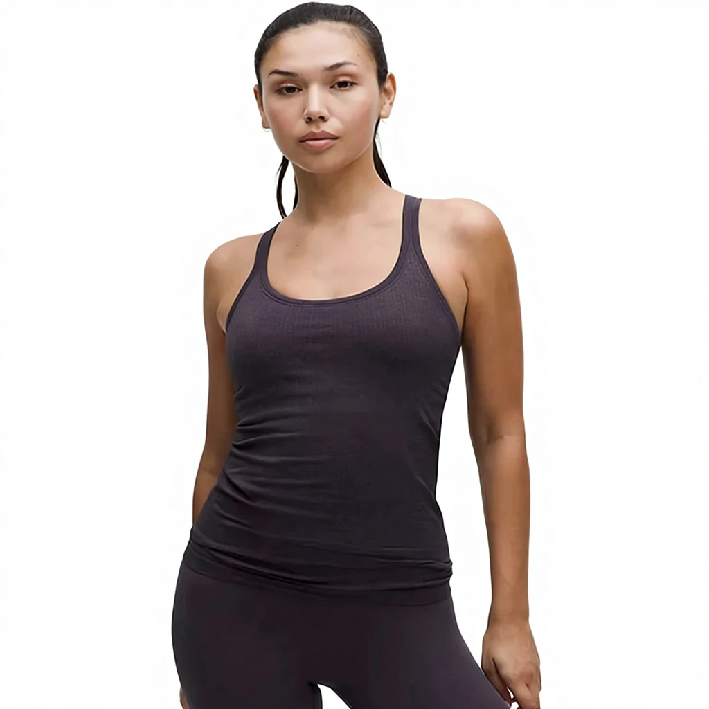 Custom Logo Front Breathable Washed Women Yoga Tank Top Fitness Gym Sleeveless Workout Activewear Stretch Sportswear OEM
