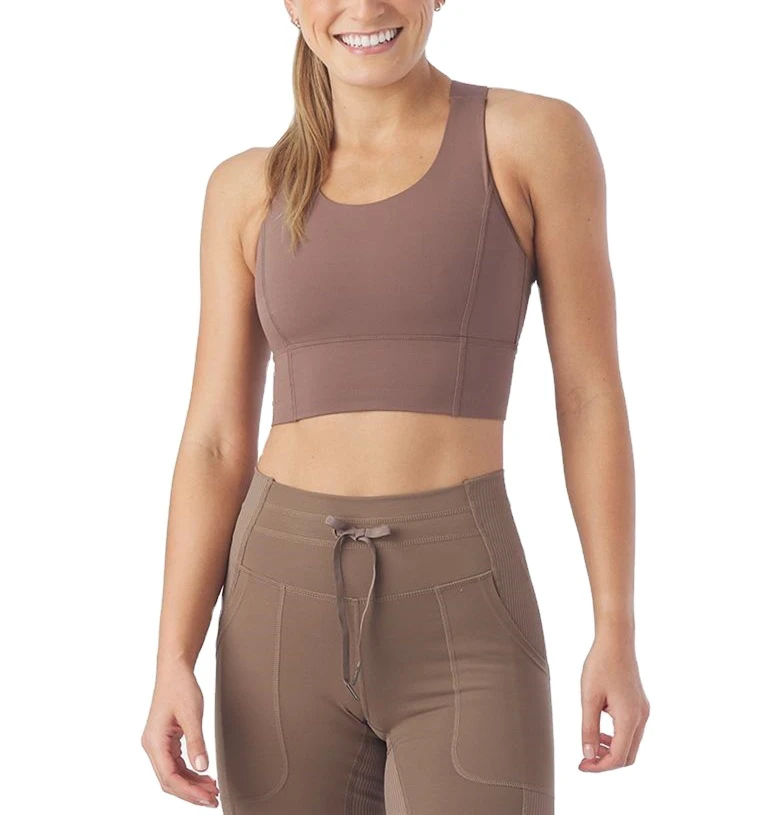Cross-Back Girls' High-Support Yoga Bra with Flat Back casual 2026
