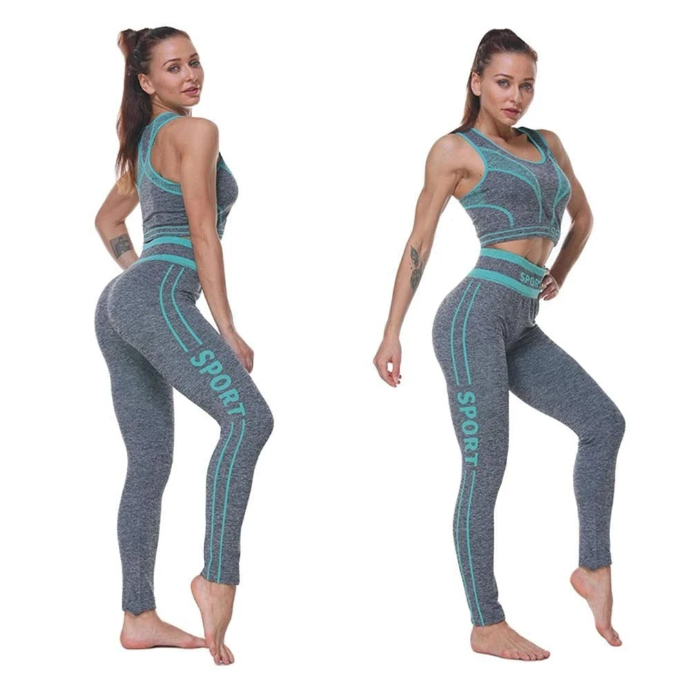 OEM & ODM Fitness Running Yoga Suits 2Pcs Women's Yoga Leggings Set High Quality 4-Way Stretch Yoga Sets