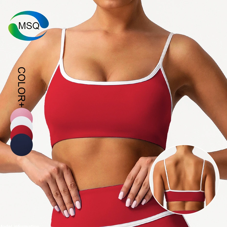 Custom High Quality Nude Feeling Workout Breathable Yoga Bra Quick-Drying Bra Women Gym Sports Running Fitness Yoga Bra