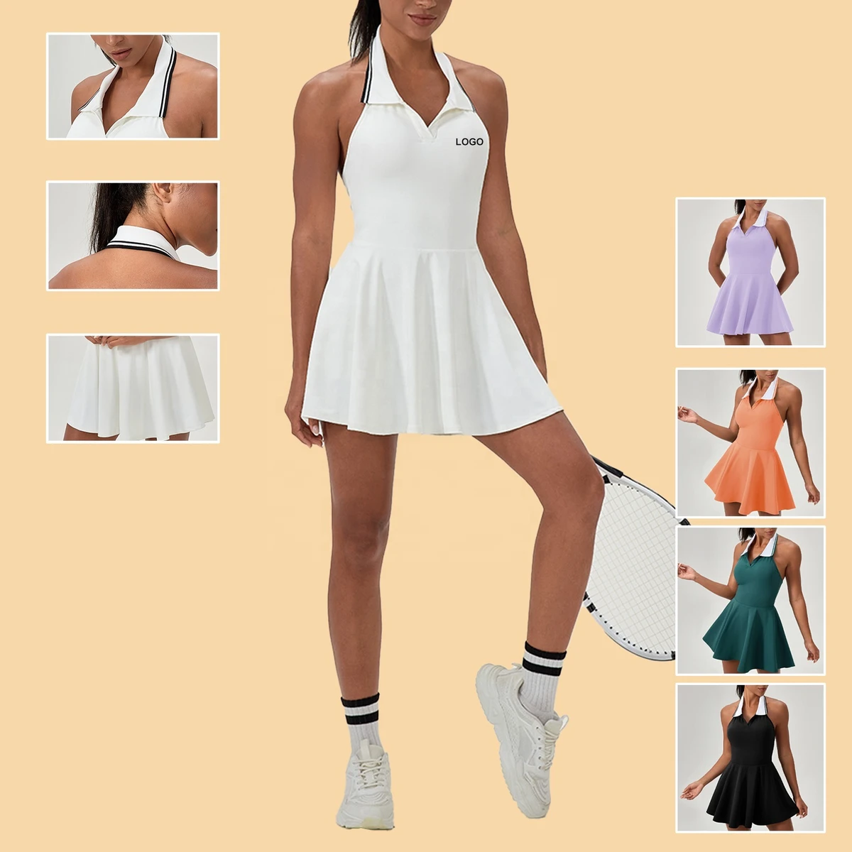 2026 Cloud-Feel Gym Fitness Sets High Waist Leggings Racerback Back Tight Fitting 5Pcs Yoga Suit Outdoor Running Active Wear