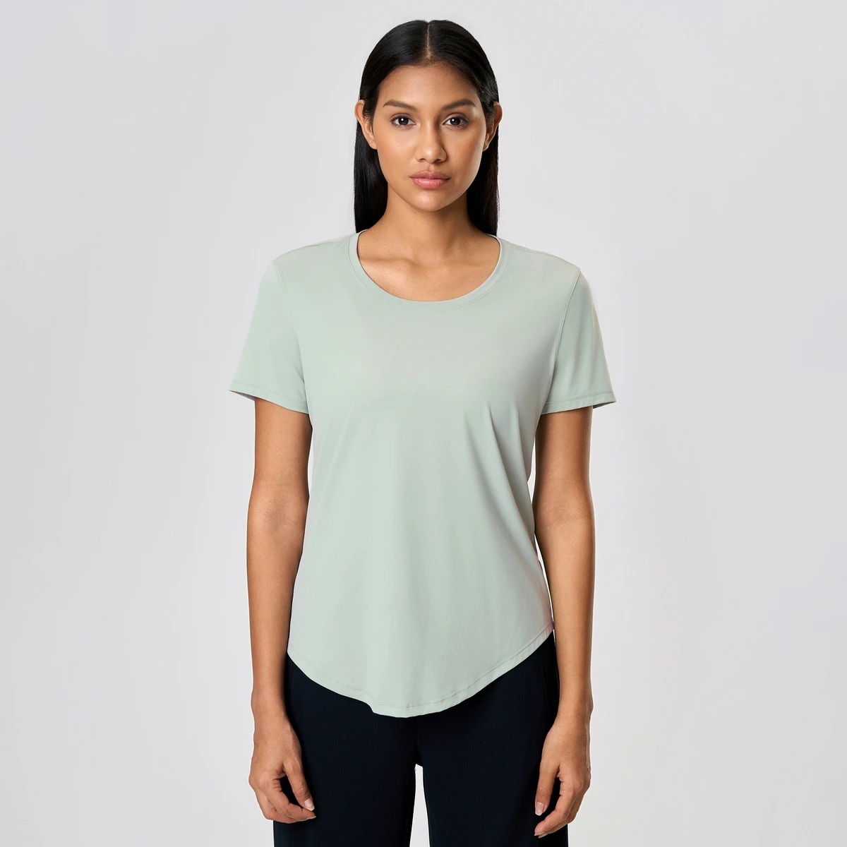 Wholesale Women's Loose Brushed Soft Breathable for Quick Dry Crew Neck Yoga Running Short Top