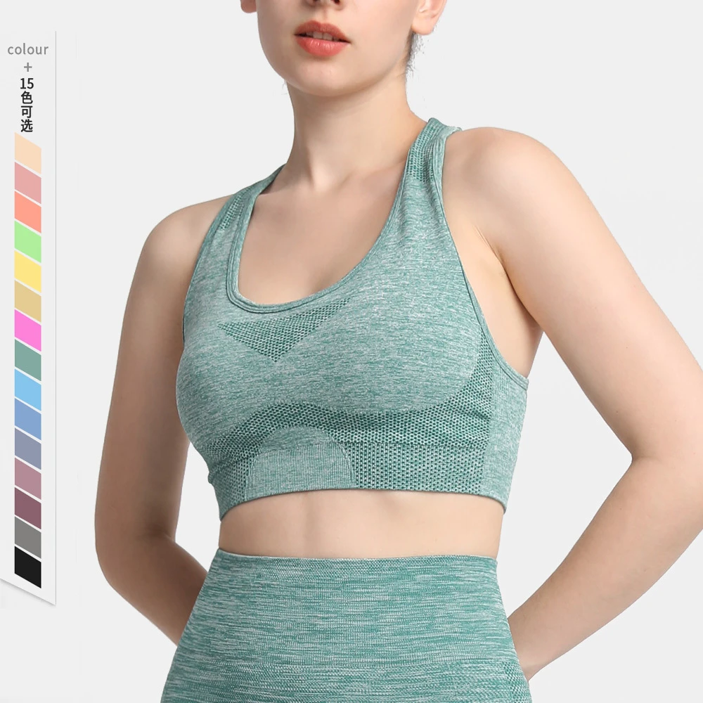 Women's Seamless Sports Bra High Support High Impact Fitness Sexy Backless Crop Sports Bra Yoga Bra