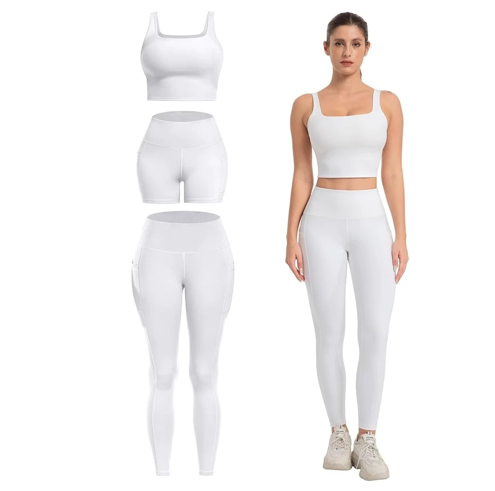 Wholesale Custom High Quality Recycled 2-Piece Yoga Shorts Set Sleeveless Ribbed Design Front Waist Print Plus Size Men Gym High