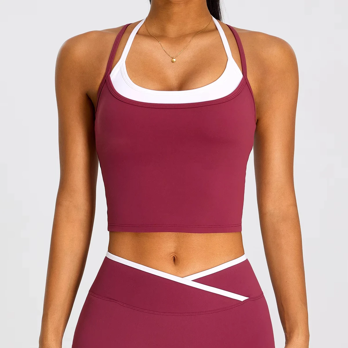 High Support Four-Way Stretch Skinny Fit Workout Tops Quick Dry Tank Top Front for Women Plus Size Running Tank Top
