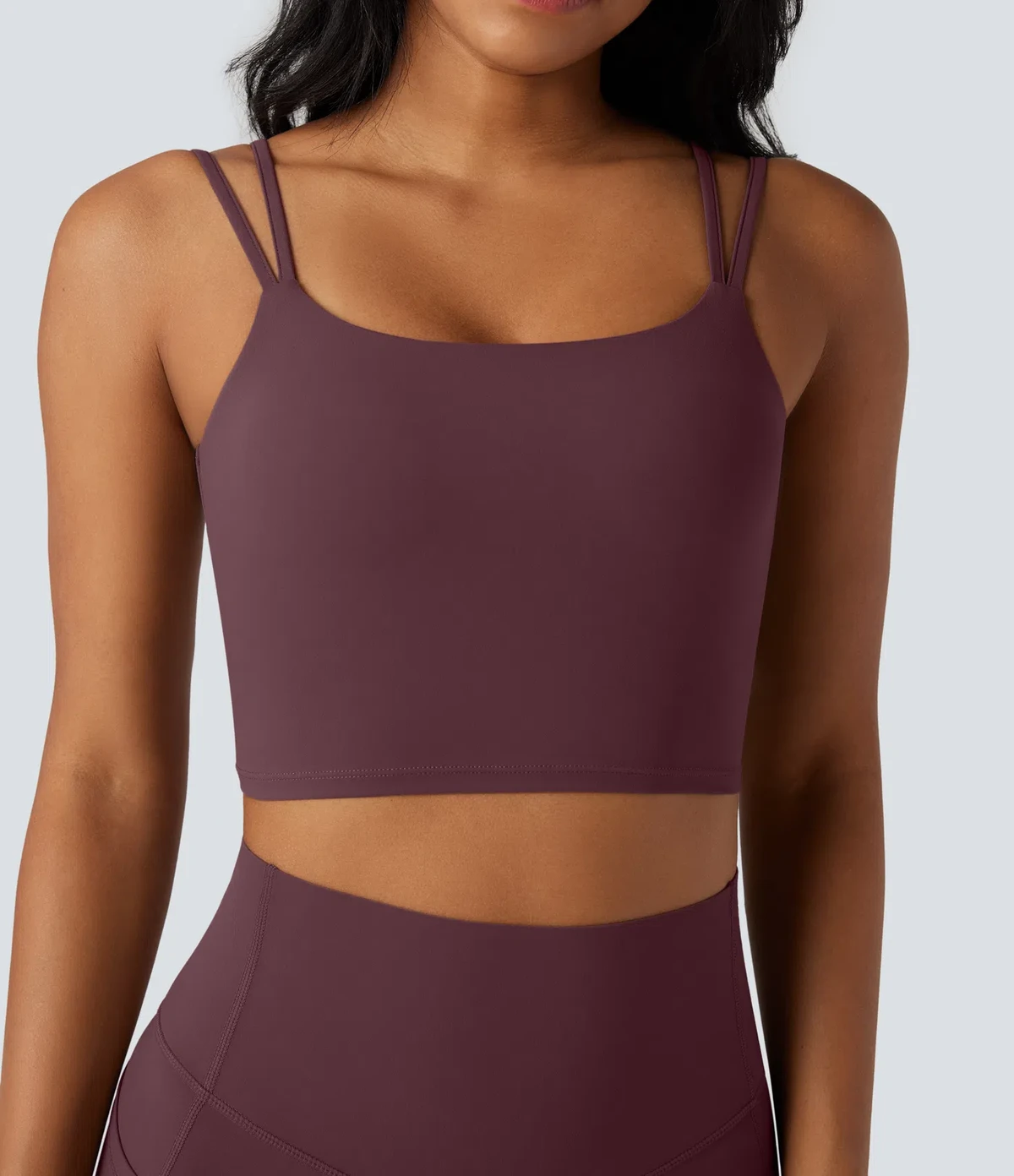 Wholesale Custom Lightweight Reversible Backless Women's Sport Bra Ultra Breathable Fabric Four-Way Stretch Yoga Front