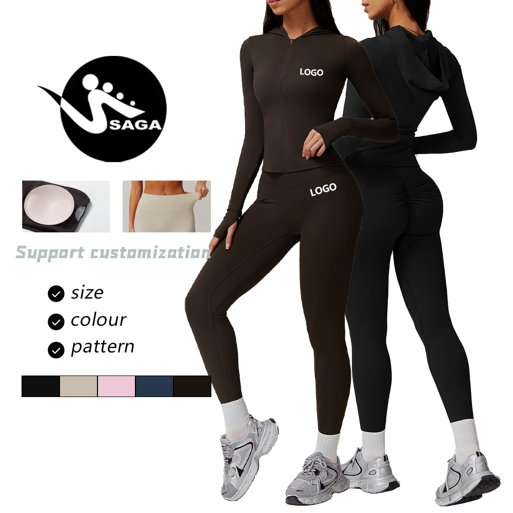 Top Sale Gym To Street Activewear Clothing Yoga Jackets Workout Clothing Sport Outfit Wear Gym Fitness Set For Women