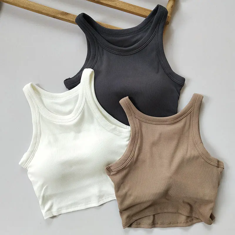 Women's Outdoor Fitness Wear Workout Built in Bra Yoga tank Top for Women Manufactured by EVERGLOW