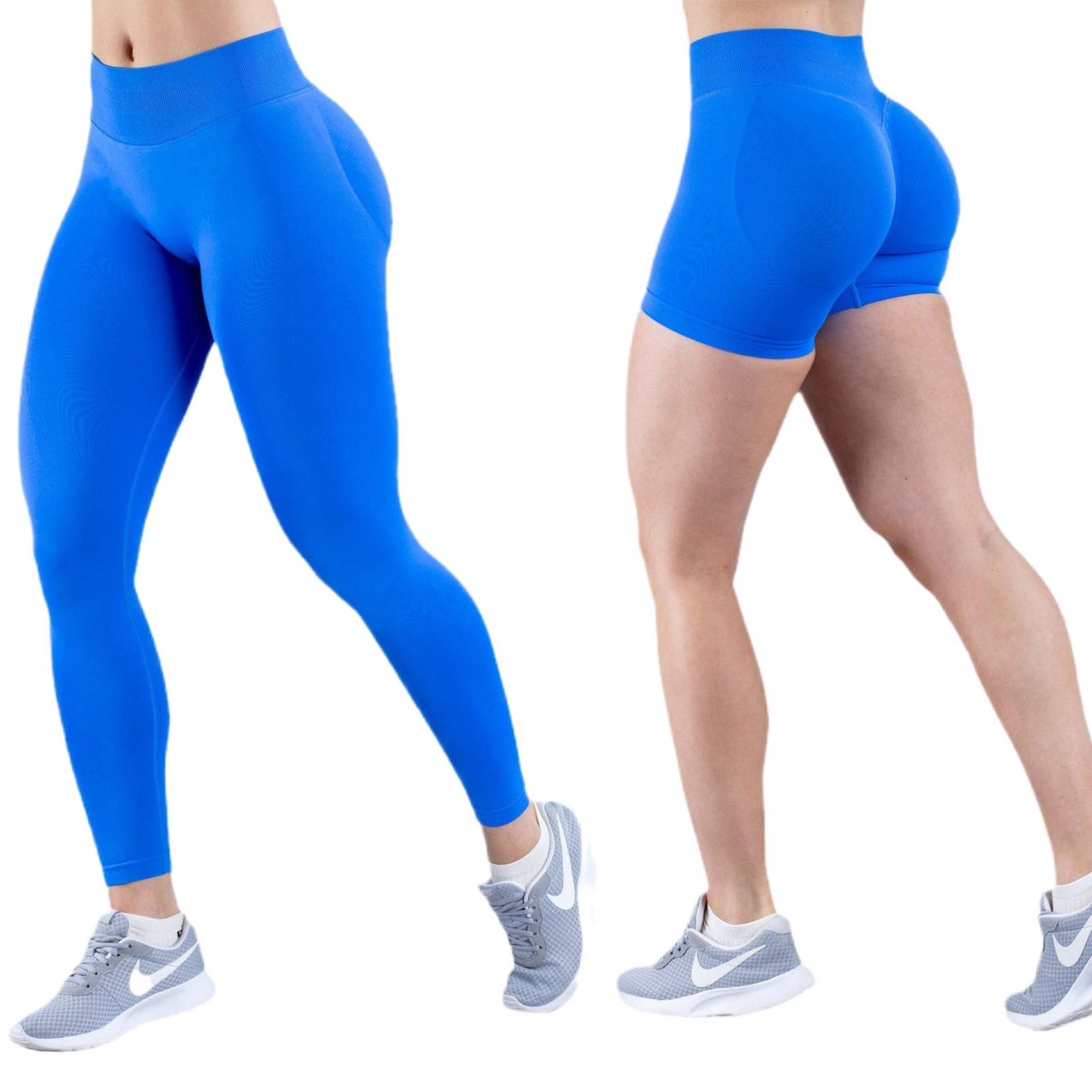 High Quality Women's Nylon Seamless Breathable Lightweight Low Waist Butt Lift Yoga Fitness Scrunch Pants Leggings With Logo
