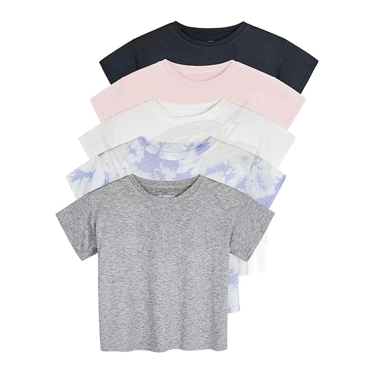Women's Dry Fit Short Sleeve Crop Tops Stretch Crew Neck Athletic Tees Workout Gym Yoga Running Plus Size Available Button Slim