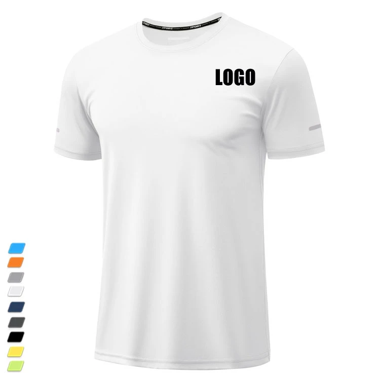Wholesale Custom Logo Short Sleeve T Shirts Custom Design T-shirt Sport Fitness T-shirt Customize Sports T-shirts
