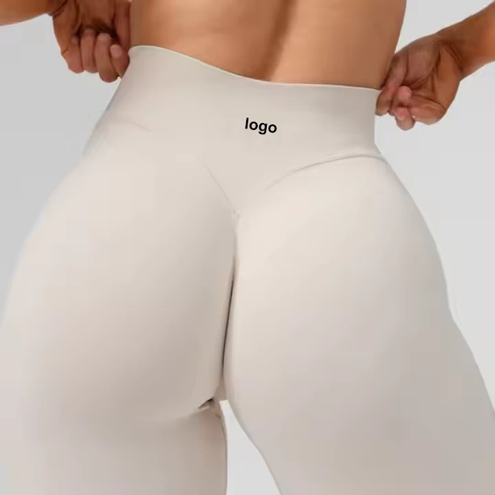 Invisible Scrunch Butt Yoga Pants Buttery Soft Breathable Yoga Pants Solid Color High Waist Workout Leggings