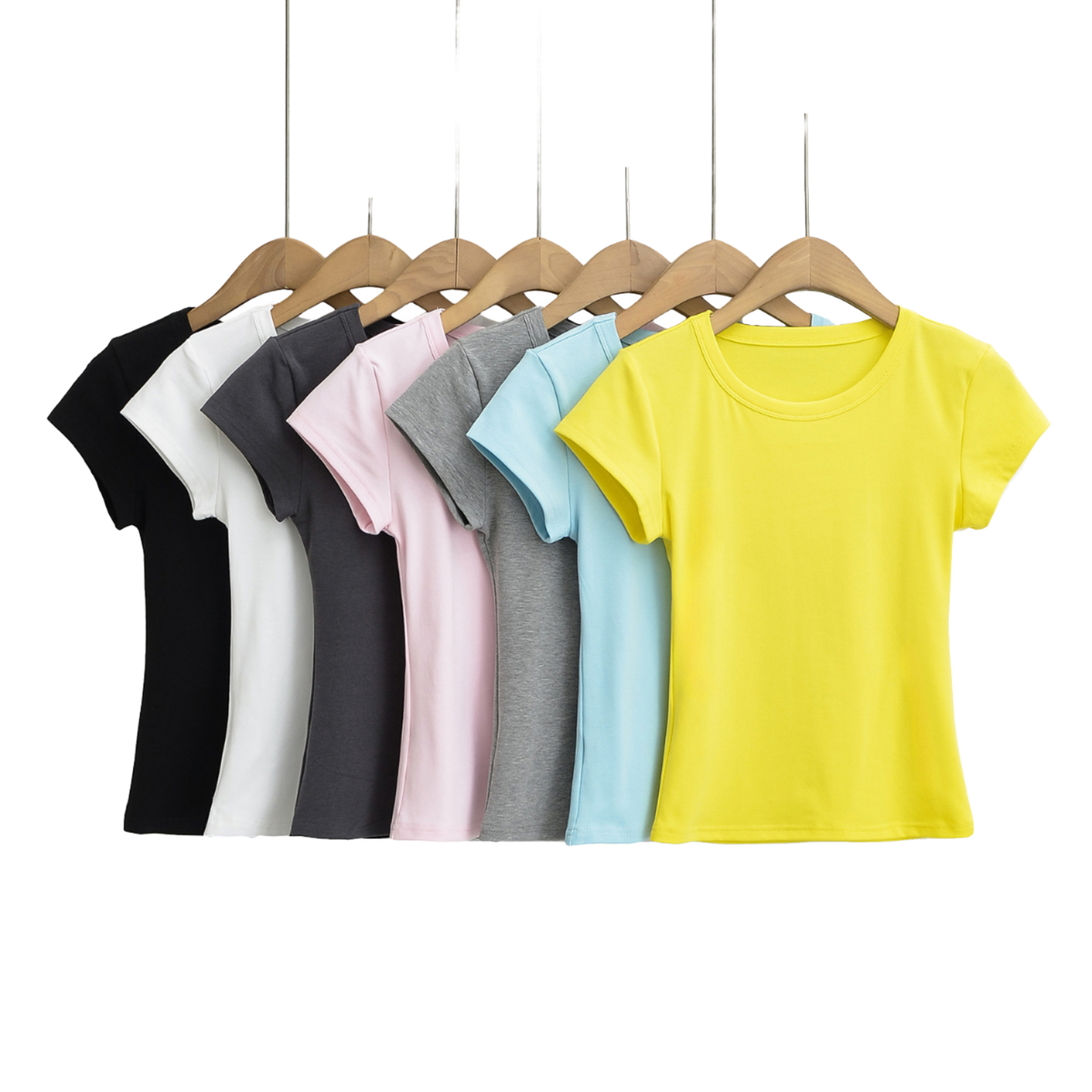 Women's Summer Outdoor O-Neck Fitness T-Shirt Compression Yoga Top Four-way Stretch Half Fashion