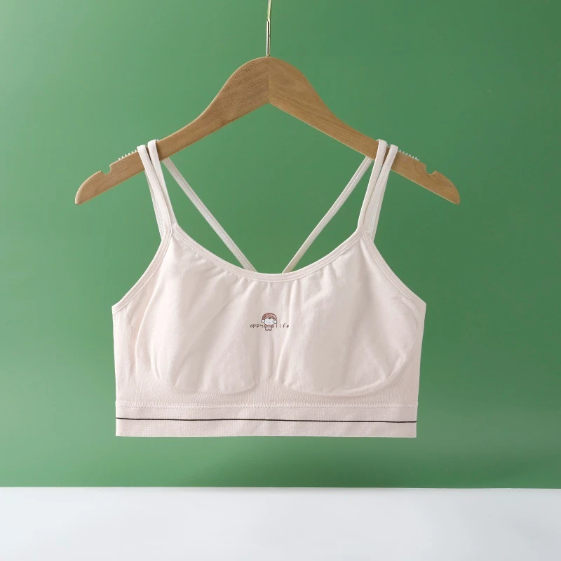 Girls' Underwear Vest Soft Cotton Toddler Bra Development Student Underwear Top Girls' Bra