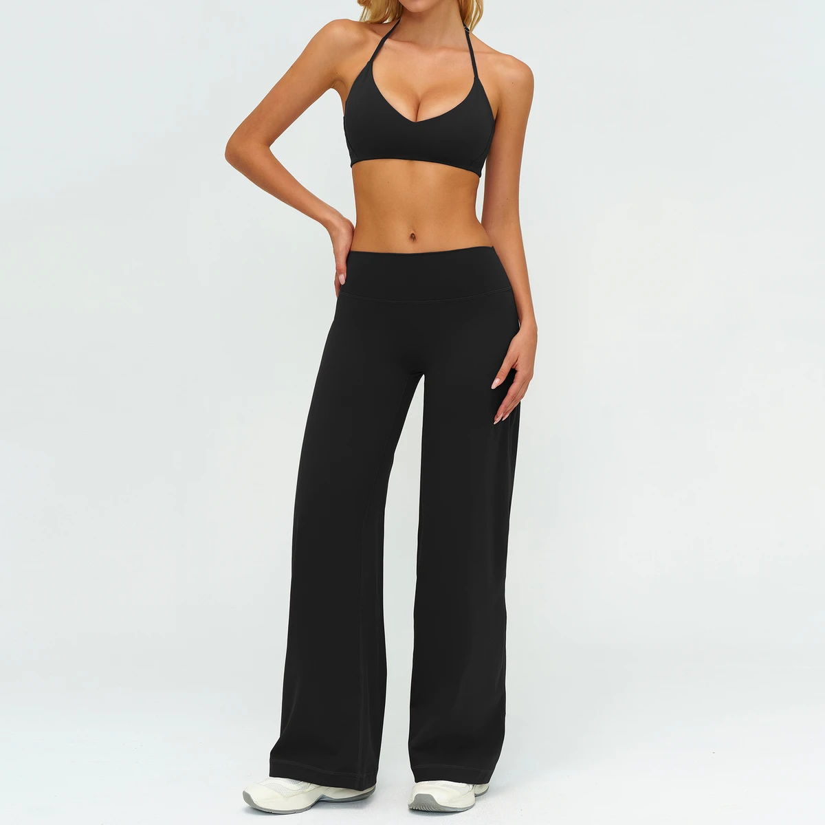 Two Piece Gym Sports Workout Wear Custom Logo Active Wear Gym Fitness Clothes Yoga Set Women High Quality