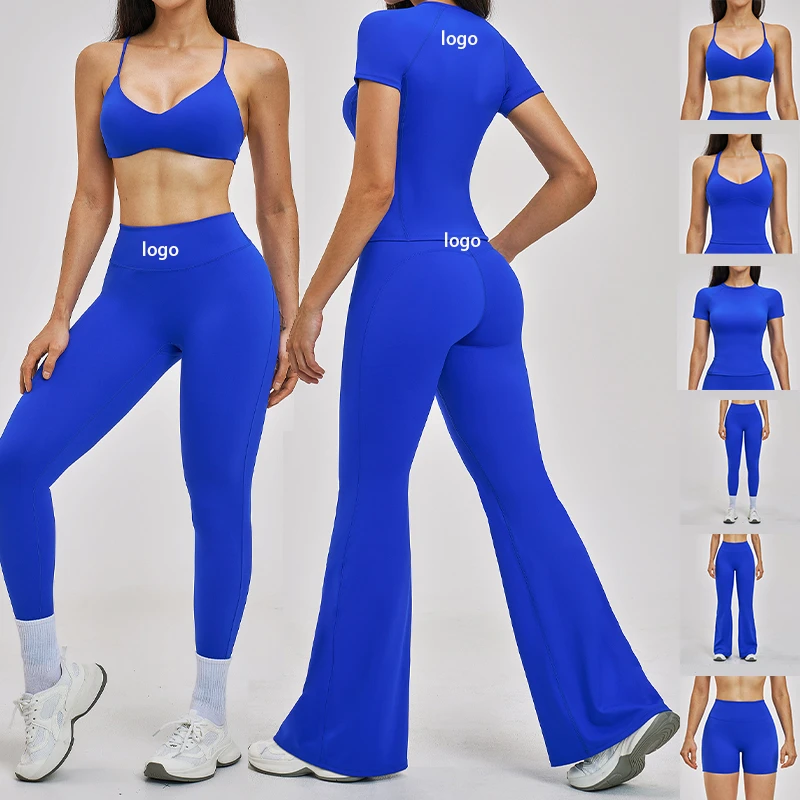 Women Workout Sets Seamless Yoga Leggings Sport Crop Tank Top Gym Outfits Activewear Matching Set Sports Bra Gym Shorts