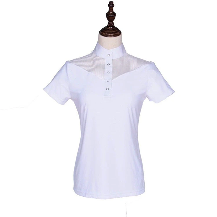 High Quality Plus Size Women Spandex Polyester Stretch Solid Breathable Anti-Wrinkle Embroidered O-Neck Full Sleeve Casual Basic