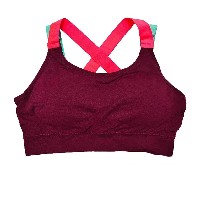 Customizable Summer Yoga Bra Lacy Sexy Non-adjusted Straps Breathable Seam Triangle Cup Shape Thin Wire-Free Lightweight Front