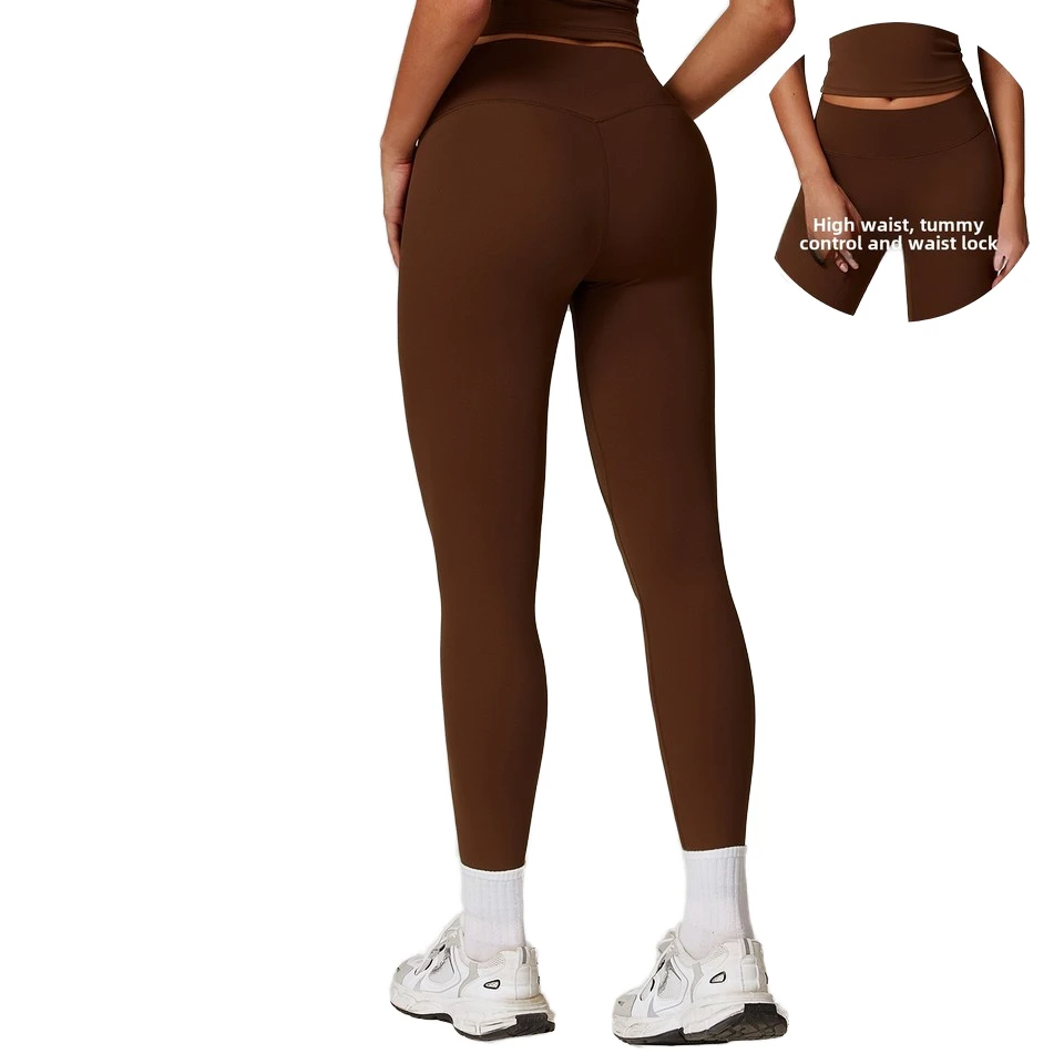 Women's High-Waisted Yoga Leggings Breathable Quick-Drying Fitness Outerwear Hip-Lifting Slimming Solid Pattern Spandex/Nylon