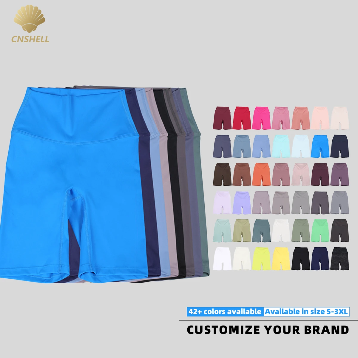 42 Color S-XXXL Ready To Ship High Waist Breathable Stretchable Workout No Front Seam Line Women Yoga Shorts
