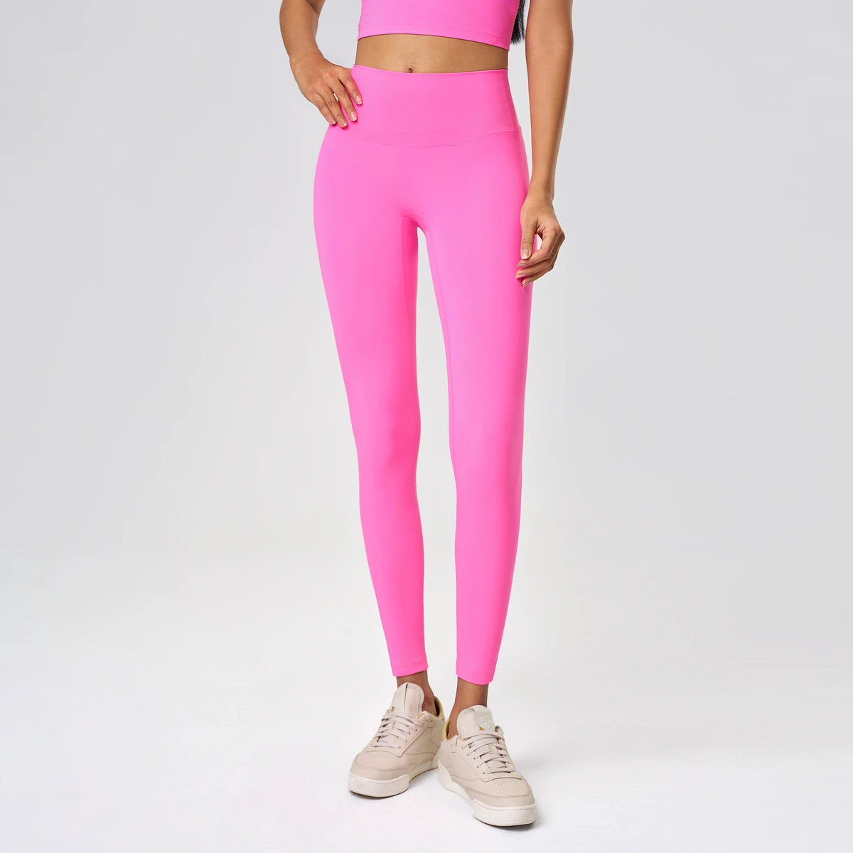 Custom Wholesale Women's Mid Waist Thick Yoga Leggings Tummy Control Solid Casual Cotton Bamboo Anti-Bacterial Breathable