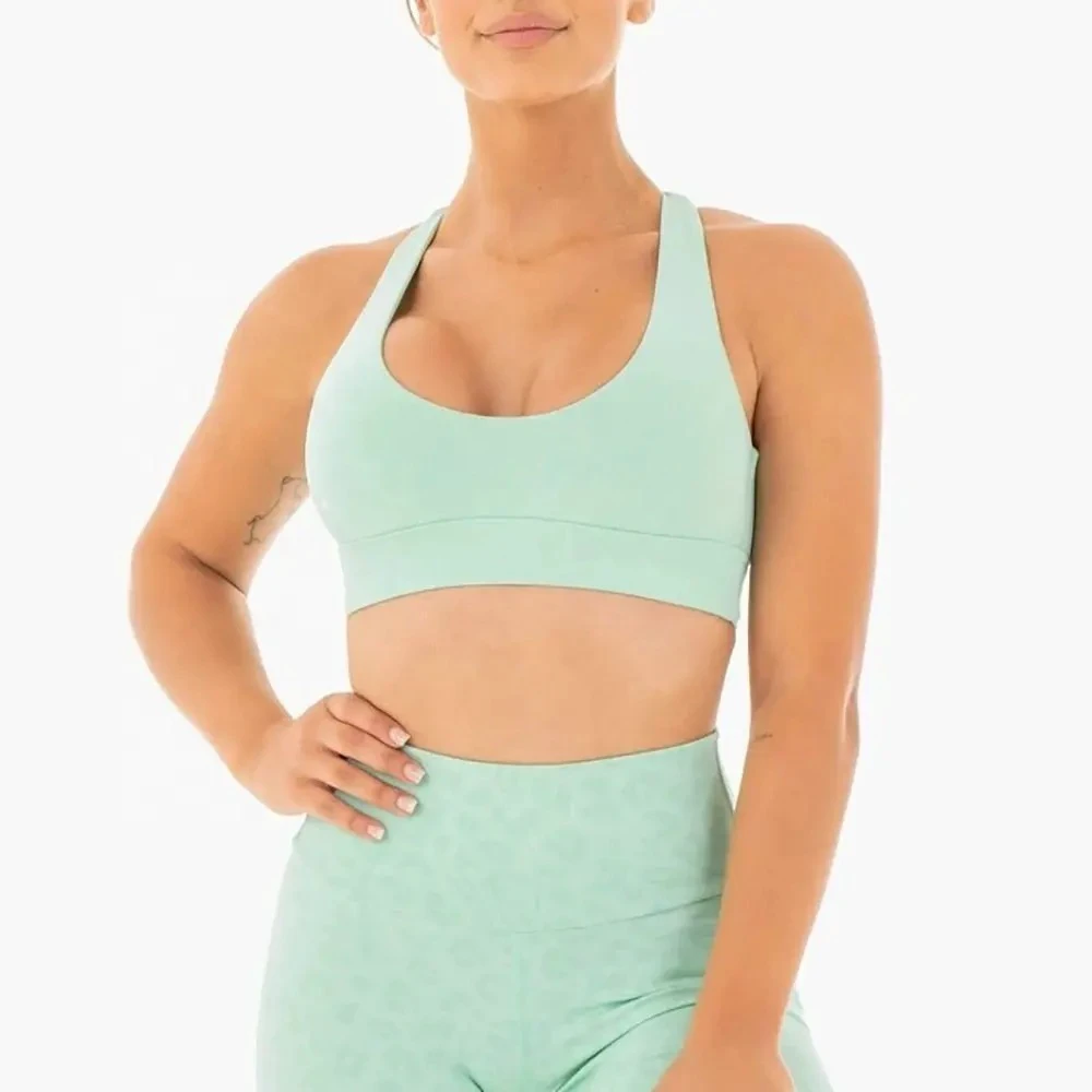Customizable Style Color Fabric Logo Sujetador Deportivo High Quality Quick-Drying Fitness Yoga Vest Women Gym Sports Bras