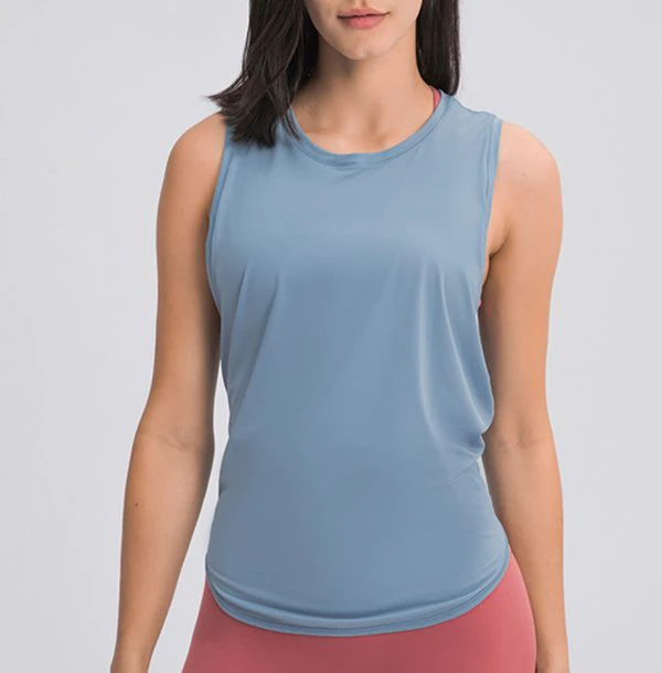 Custom Multi-color Quick-drying Gym Vest for Women's Fitness Yoga Sleeveless Top Running Loose Sports T-shirt Wholesale