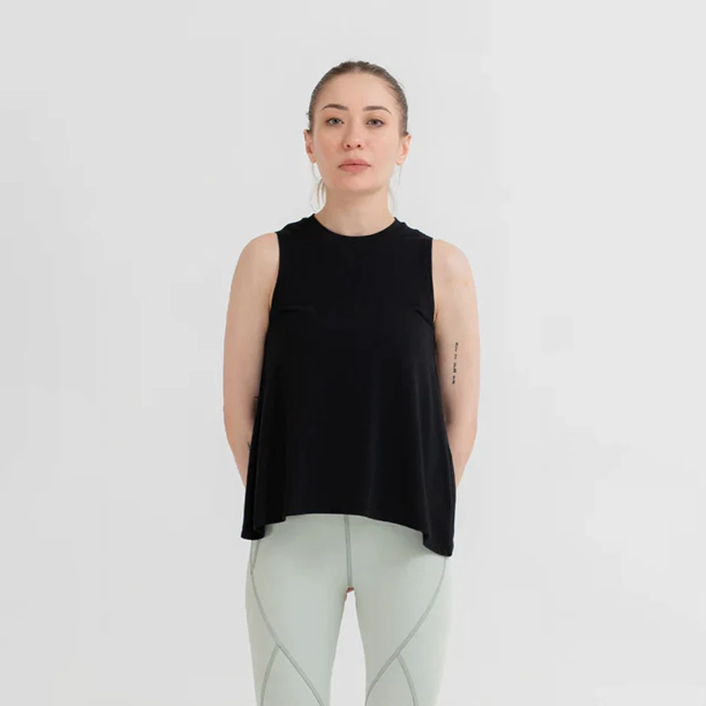 Women's Custom Plus Size Casual Knitted Solid Sports Nude Feeling Loose Breathable Eco-Friendly Weightlifting Sleeveless Yoga