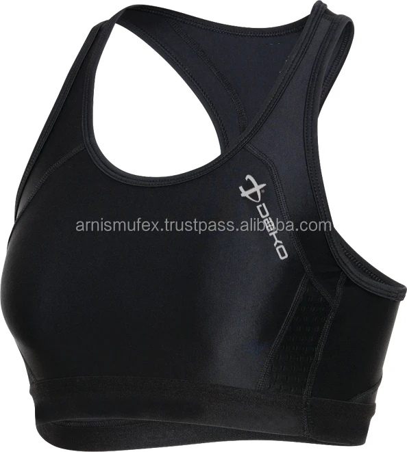 Custom Plus Size Women's Workout Gym Tops High Support Built-In Sports Bras Quick Dry Removable Pads Front UV Protection