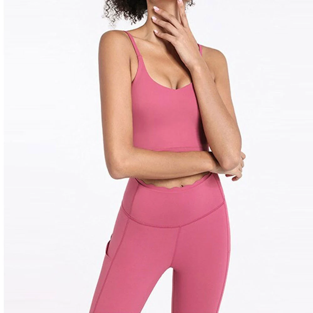 High Quality Women Yoga Set Solid Pattern Elastic Waist Front Logo 2-Piece Quick Dry Breathable Perfect for Daily Exercise