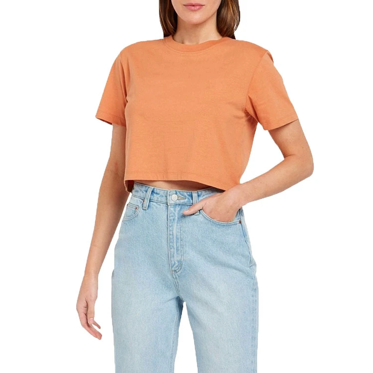 New Best Quality Crop Top T Shirt for Women Custom Logo Plus Size T Shirts Crop Tank Top Women T Shirt On Sale