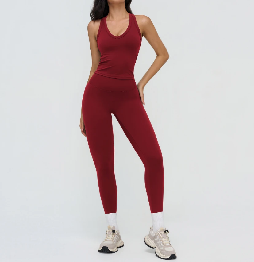 Wholesale Fitness Yoga Wear Fitness Sets Leggings Bra Seamless Crisscross Back Yoga Set Cloud-like Feel Set