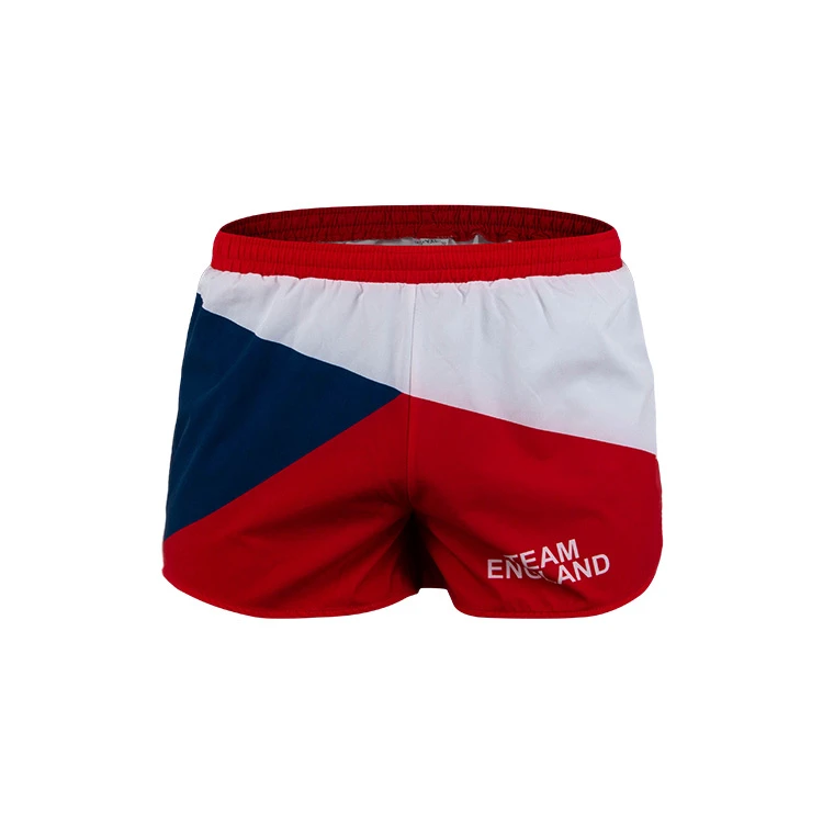 Men's Summer Polyester Fitness Boxer Gym Shorts with Custom Logo Sublimated Print Pattern Lightweight Running Sports Shorts