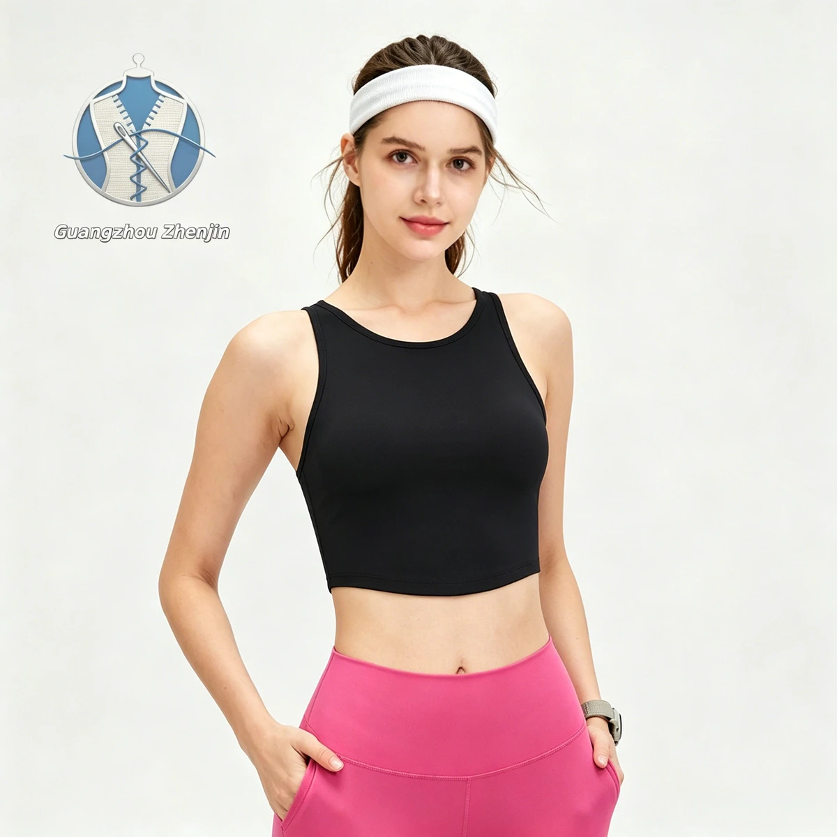 High-elastic Running Vest, One-piece Sports Casual Fitness Sleeveless Top, Shockproof Tight-fitting Yoga Bra for Women