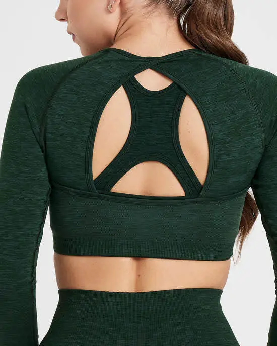 Women Seamless Sports Bra Racerback Scoop Neck Medium Support Yoga Fitness Solid Color Breathable Quick Dry SweatWicking