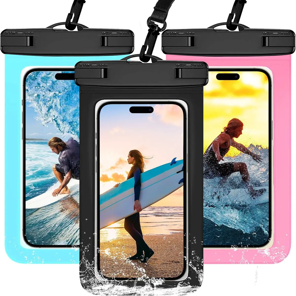 Waterproof Phone Pouch Sports Design for iPhone 16 15 14 13 Pro Max Plus 8.3