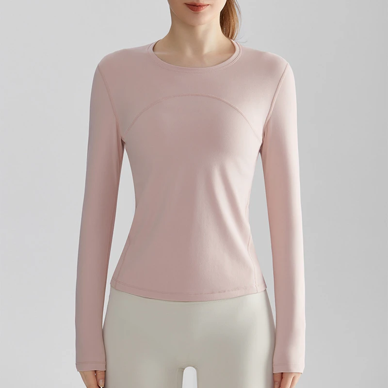 Womens for Quick-Dry Long Sleeve Slim Fit Yoga Sports Top Breathable Stretch Gym Workout Running Activewear