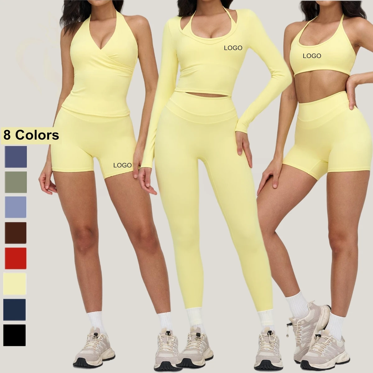 Women's Yoga Clothing Pilates Set High Quality 2 Piece Gym Fitness Sets Activewear Sport Bra Tank Top Biker Shorts Pants SQ3109