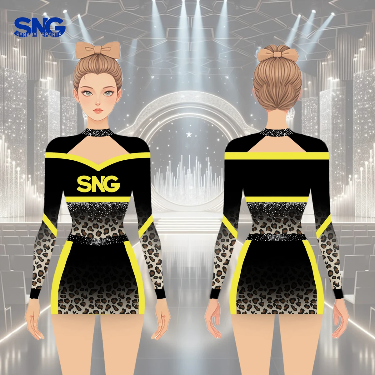 Comfortable Breathable Sports Bra Set for Girls Quick Dry Cheerleading Practice Wear OEM Design XXXS for Training Performance