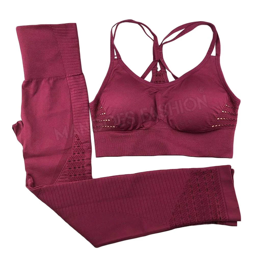 Achieve Peak Flexibility In This Premium Seamless yoga Set Featuring High Waist Tummy Control Leggings And A Matching top Set