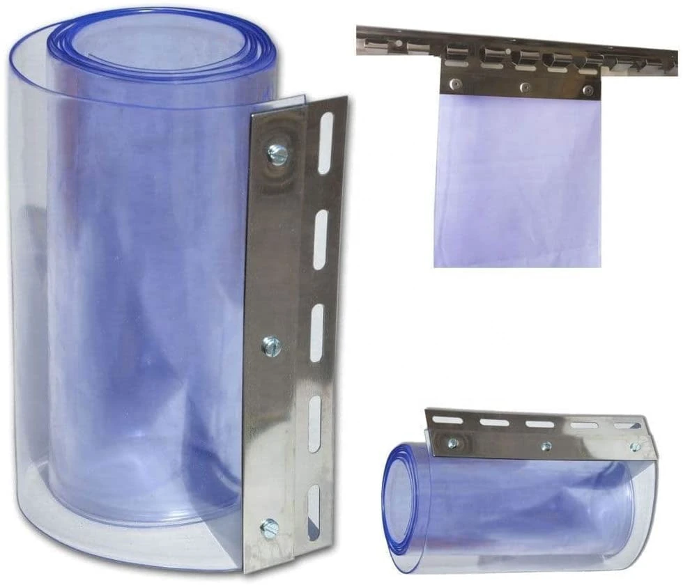 Heavy Duty 2mm Transparent PVC Strip Curtain Windproof UV-Resistant Industrial Door Strip for Cold Room & Warehouse