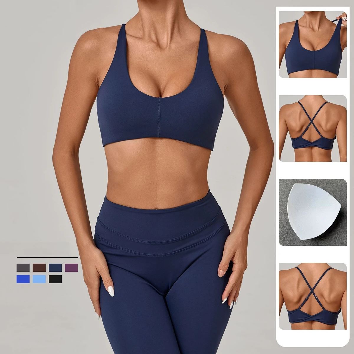 Womens Athletic Sports Bra Clothing Quick Dry Gym Running Yoga Bra