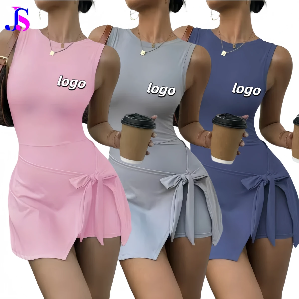 JINSI Summer Women Tennis Skirt Strappy Yoga Jumpsuits Gym Fitness Shorts+Dress BodySuits Workout Clothes Sportswear Shapewear