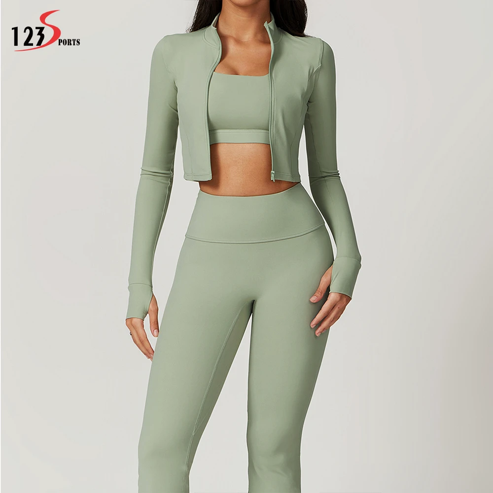 High Quality Multicolor 3 Pieces Set Lightweight Wicking and Drying Quickly Gym Fitness Suit Yoga Sport Clothes Women Sets