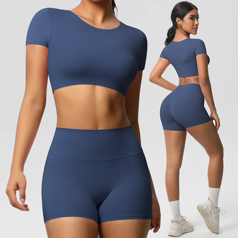 High Elasticity Breathability Soft Active Wear Yoga Set Sportswear Two Pieces Yoga Suit Gym Fitness Yoga Sets for Women